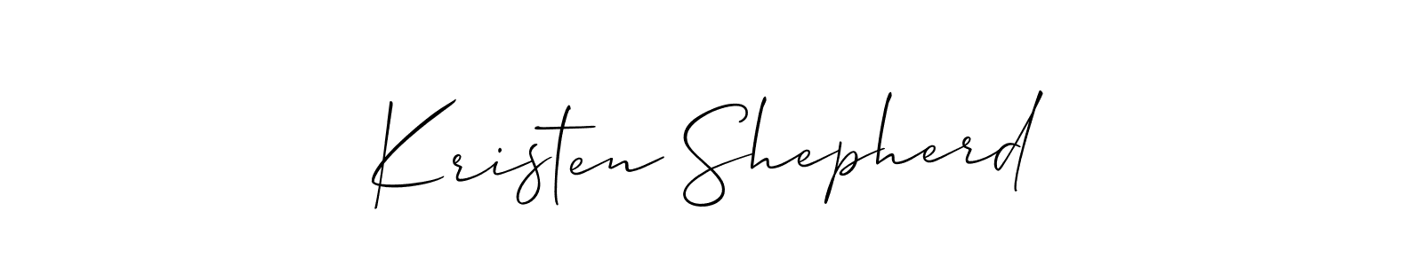You should practise on your own different ways (Allison_Script) to write your name (Kristen Shepherd) in signature. don't let someone else do it for you. Kristen Shepherd signature style 2 images and pictures png