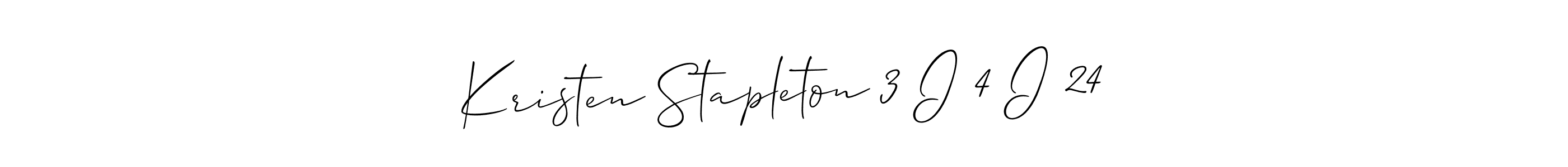 Make a beautiful signature design for name Kristen Stapleton 3 I 4 I 24. With this signature (Allison_Script) style, you can create a handwritten signature for free. Kristen Stapleton 3 I 4 I 24 signature style 2 images and pictures png