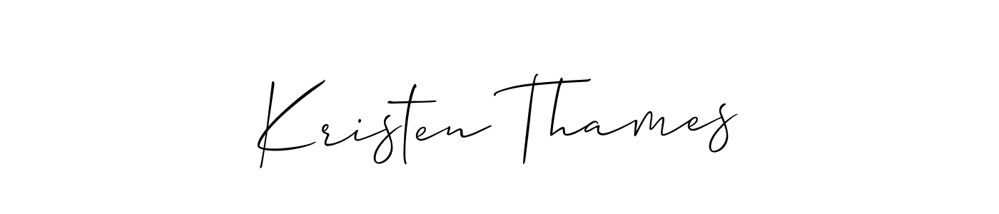 This is the best signature style for the Kristen Thames name. Also you like these signature font (Allison_Script). Mix name signature. Kristen Thames signature style 2 images and pictures png