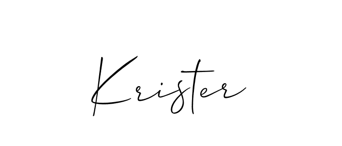 How to make Krister signature? Allison_Script is a professional autograph style. Create handwritten signature for Krister name. Krister signature style 2 images and pictures png