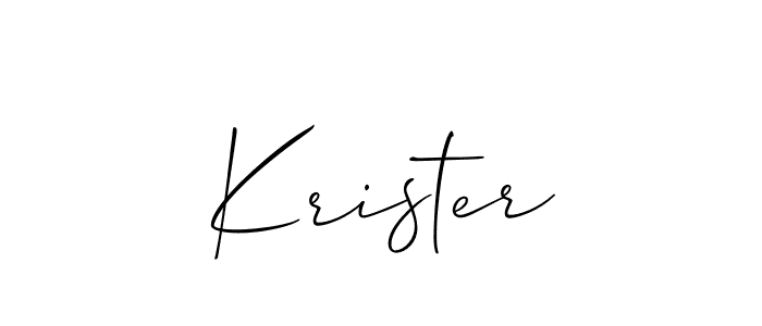 Create a beautiful signature design for name Krister. With this signature (Allison_Script) fonts, you can make a handwritten signature for free. Krister signature style 2 images and pictures png
