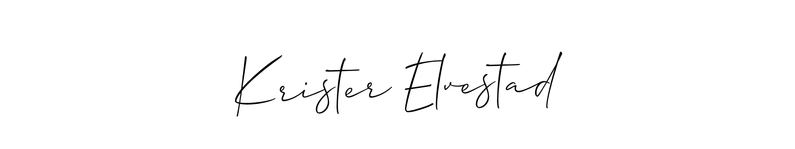 Krister Elvestad stylish signature style. Best Handwritten Sign (Allison_Script) for my name. Handwritten Signature Collection Ideas for my name Krister Elvestad. Krister Elvestad signature style 2 images and pictures png