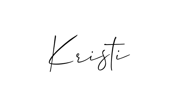 How to make Kristi signature? Allison_Script is a professional autograph style. Create handwritten signature for Kristi name. Kristi signature style 2 images and pictures png