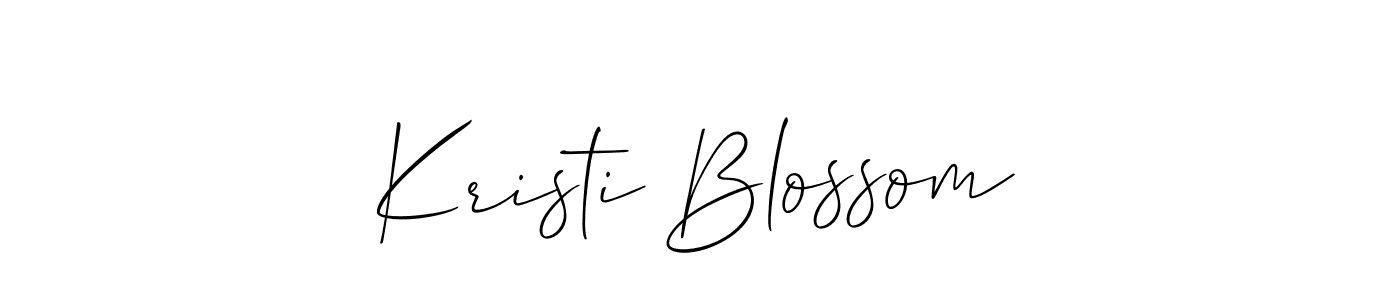 Allison_Script is a professional signature style that is perfect for those who want to add a touch of class to their signature. It is also a great choice for those who want to make their signature more unique. Get Kristi Blossom name to fancy signature for free. Kristi Blossom signature style 2 images and pictures png