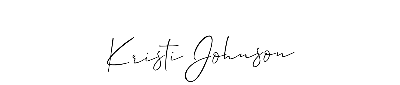 How to Draw Kristi Johnson signature style? Allison_Script is a latest design signature styles for name Kristi Johnson. Kristi Johnson signature style 2 images and pictures png