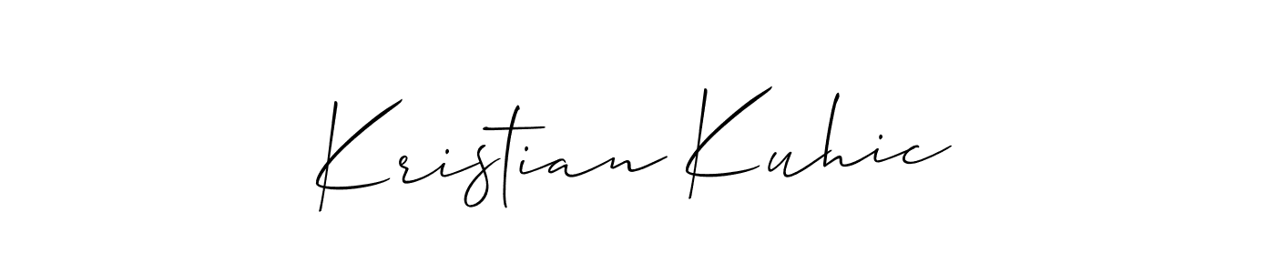 Design your own signature with our free online signature maker. With this signature software, you can create a handwritten (Allison_Script) signature for name Kristian Kuhic. Kristian Kuhic signature style 2 images and pictures png