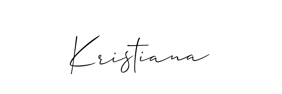 Design your own signature with our free online signature maker. With this signature software, you can create a handwritten (Allison_Script) signature for name Kristiana. Kristiana signature style 2 images and pictures png