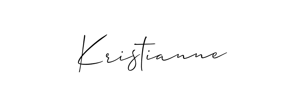 How to make Kristianne signature? Allison_Script is a professional autograph style. Create handwritten signature for Kristianne name. Kristianne signature style 2 images and pictures png