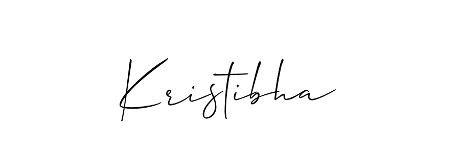 The best way (Allison_Script) to make a short signature is to pick only two or three words in your name. The name Kristibha include a total of six letters. For converting this name. Kristibha signature style 2 images and pictures png