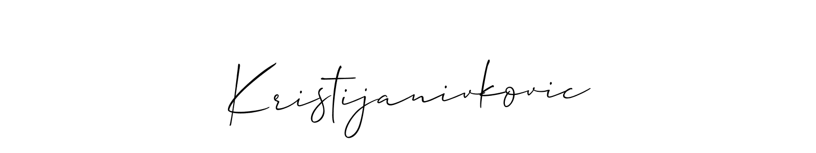Kristijanivkovic stylish signature style. Best Handwritten Sign (Allison_Script) for my name. Handwritten Signature Collection Ideas for my name Kristijanivkovic. Kristijanivkovic signature style 2 images and pictures png