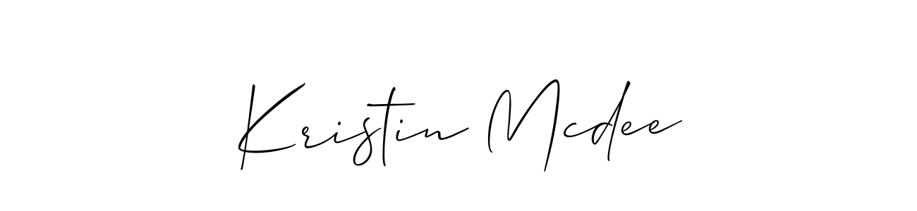 How to make Kristin Mcdee signature? Allison_Script is a professional autograph style. Create handwritten signature for Kristin Mcdee name. Kristin Mcdee signature style 2 images and pictures png