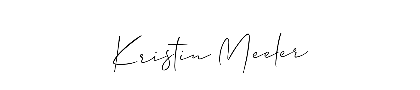 The best way (Allison_Script) to make a short signature is to pick only two or three words in your name. The name Kristin Meeler include a total of six letters. For converting this name. Kristin Meeler signature style 2 images and pictures png