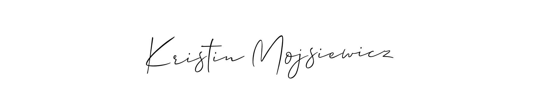 Make a short Kristin Mojsiewicz signature style. Manage your documents anywhere anytime using Allison_Script. Create and add eSignatures, submit forms, share and send files easily. Kristin Mojsiewicz signature style 2 images and pictures png