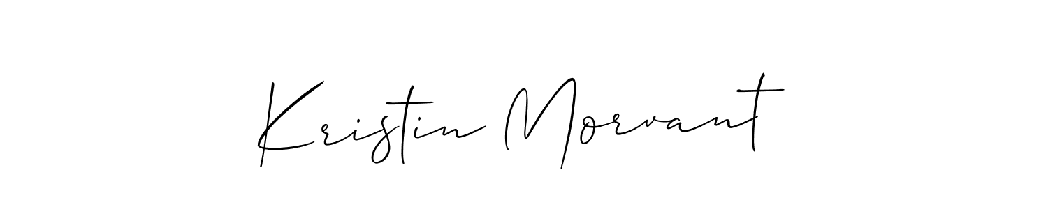 Allison_Script is a professional signature style that is perfect for those who want to add a touch of class to their signature. It is also a great choice for those who want to make their signature more unique. Get Kristin Morvant name to fancy signature for free. Kristin Morvant signature style 2 images and pictures png