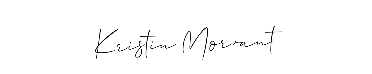 Also You can easily find your signature by using the search form. We will create Kristin Morvant name handwritten signature images for you free of cost using Allison_Script sign style. Kristin Morvant signature style 2 images and pictures png