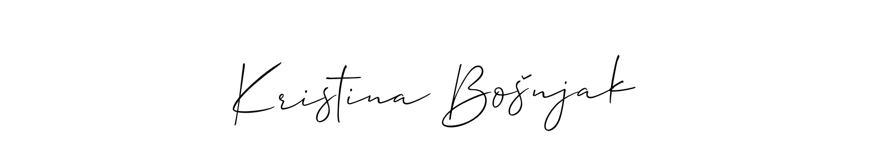 This is the best signature style for the Kristina Bošnjak name. Also you like these signature font (Allison_Script). Mix name signature. Kristina Bošnjak signature style 2 images and pictures png