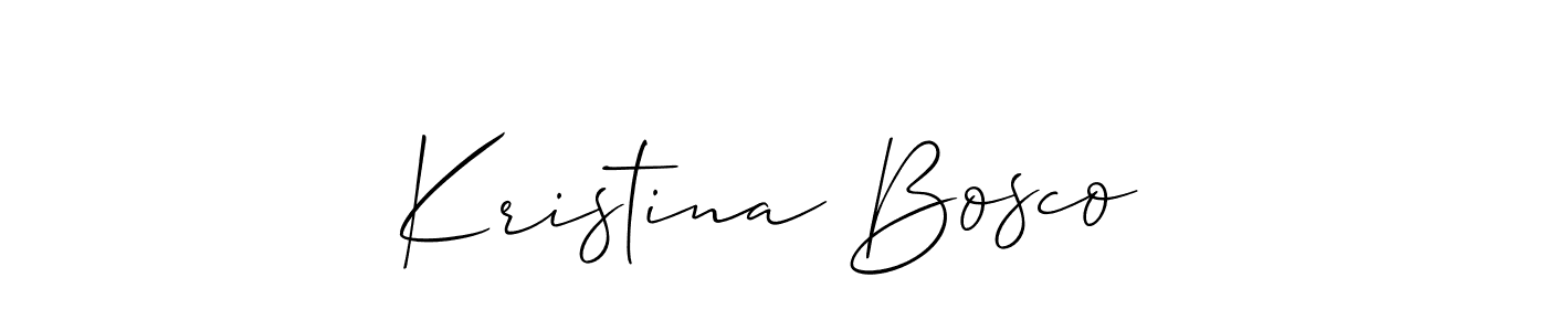 Also You can easily find your signature by using the search form. We will create Kristina Bosco name handwritten signature images for you free of cost using Allison_Script sign style. Kristina Bosco signature style 2 images and pictures png