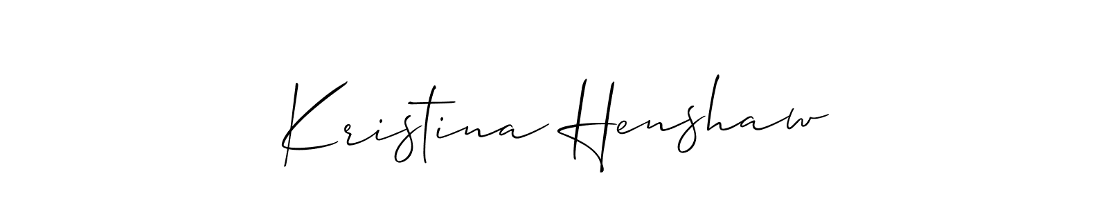 How to Draw Kristina Henshaw signature style? Allison_Script is a latest design signature styles for name Kristina Henshaw. Kristina Henshaw signature style 2 images and pictures png