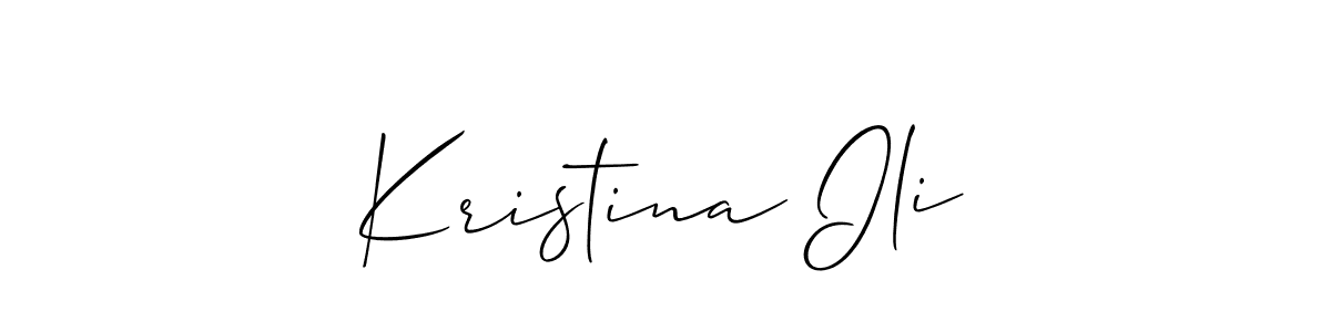 Kristina Ili stylish signature style. Best Handwritten Sign (Allison_Script) for my name. Handwritten Signature Collection Ideas for my name Kristina Ili. Kristina Ili signature style 2 images and pictures png