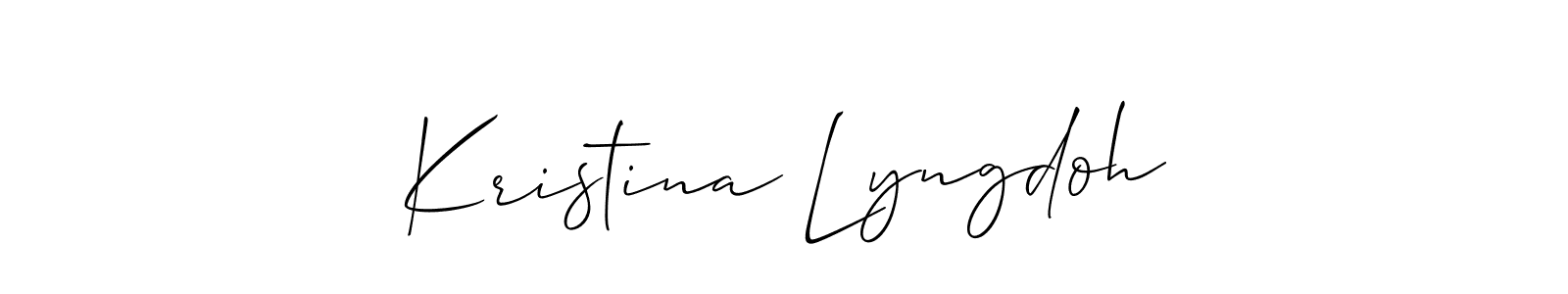Also we have Kristina Lyngdoh name is the best signature style. Create professional handwritten signature collection using Allison_Script autograph style. Kristina Lyngdoh signature style 2 images and pictures png