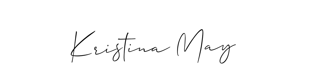 How to make Kristina May signature? Allison_Script is a professional autograph style. Create handwritten signature for Kristina May name. Kristina May signature style 2 images and pictures png