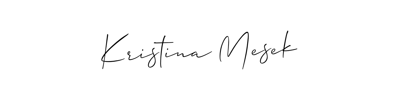 How to make Kristina Mesek signature? Allison_Script is a professional autograph style. Create handwritten signature for Kristina Mesek name. Kristina Mesek signature style 2 images and pictures png