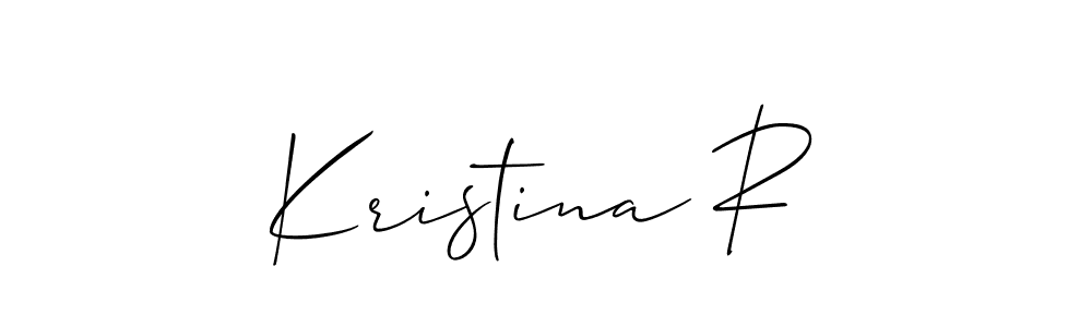 This is the best signature style for the Kristina R name. Also you like these signature font (Allison_Script). Mix name signature. Kristina R signature style 2 images and pictures png