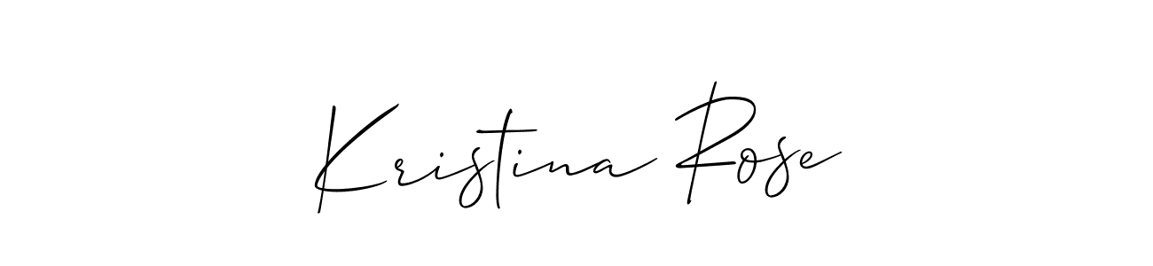 Use a signature maker to create a handwritten signature online. With this signature software, you can design (Allison_Script) your own signature for name Kristina Rose. Kristina Rose signature style 2 images and pictures png
