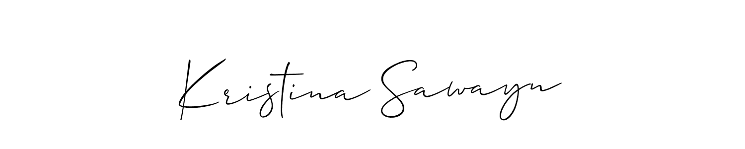 How to Draw Kristina Sawayn signature style? Allison_Script is a latest design signature styles for name Kristina Sawayn. Kristina Sawayn signature style 2 images and pictures png