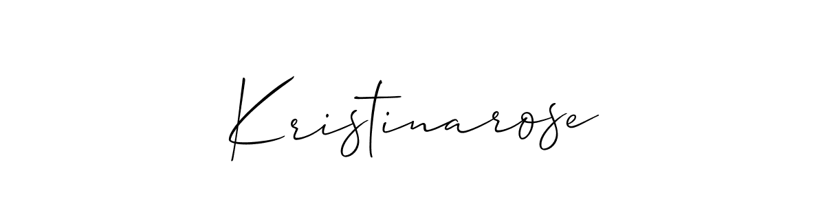 You should practise on your own different ways (Allison_Script) to write your name (Kristinarose) in signature. don't let someone else do it for you. Kristinarose signature style 2 images and pictures png