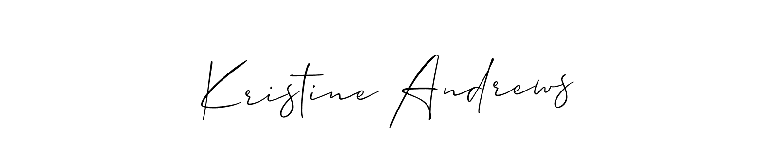 if you are searching for the best signature style for your name Kristine Andrews. so please give up your signature search. here we have designed multiple signature styles  using Allison_Script. Kristine Andrews signature style 2 images and pictures png