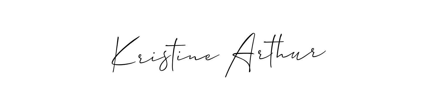 How to make Kristine Arthur name signature. Use Allison_Script style for creating short signs online. This is the latest handwritten sign. Kristine Arthur signature style 2 images and pictures png