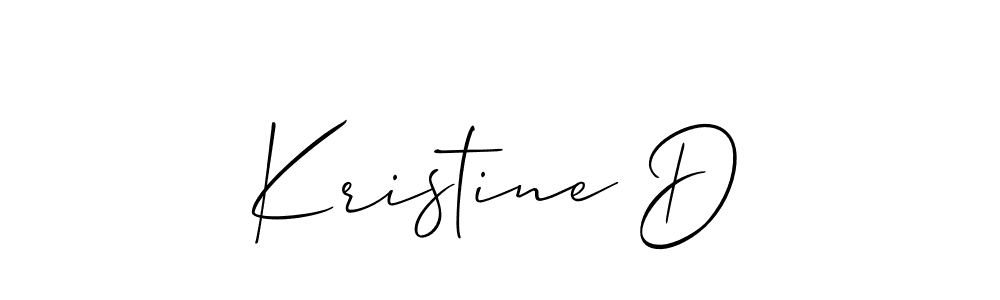 How to make Kristine D name signature. Use Allison_Script style for creating short signs online. This is the latest handwritten sign. Kristine D signature style 2 images and pictures png