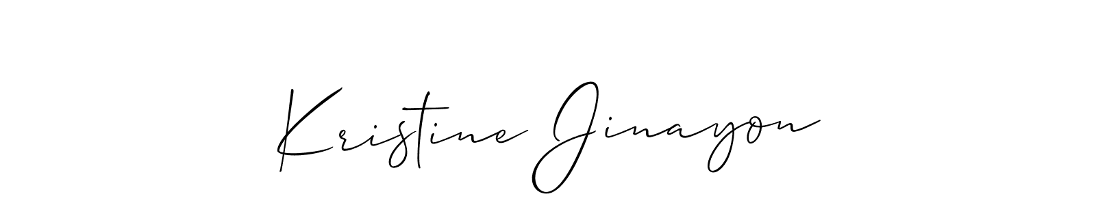 Similarly Allison_Script is the best handwritten signature design. Signature creator online .You can use it as an online autograph creator for name Kristine Jinayon. Kristine Jinayon signature style 2 images and pictures png