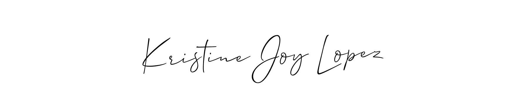 How to make Kristine Joy Lopez name signature. Use Allison_Script style for creating short signs online. This is the latest handwritten sign. Kristine Joy Lopez signature style 2 images and pictures png