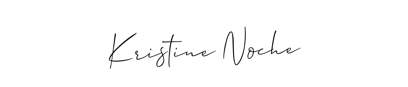 Use a signature maker to create a handwritten signature online. With this signature software, you can design (Allison_Script) your own signature for name Kristine Noche. Kristine Noche signature style 2 images and pictures png