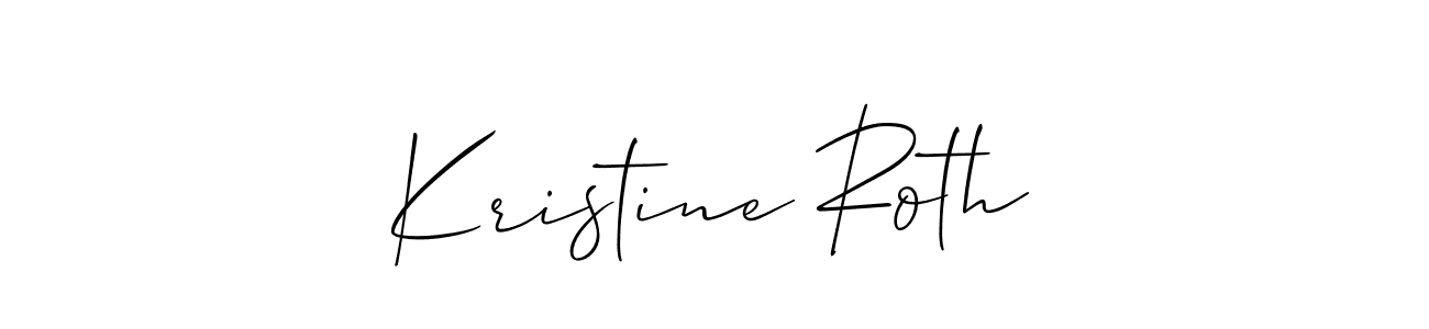 Make a beautiful signature design for name Kristine Roth. With this signature (Allison_Script) style, you can create a handwritten signature for free. Kristine Roth signature style 2 images and pictures png