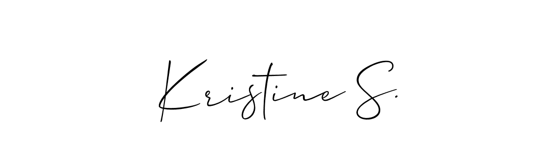 Similarly Allison_Script is the best handwritten signature design. Signature creator online .You can use it as an online autograph creator for name Kristine S.. Kristine S. signature style 2 images and pictures png