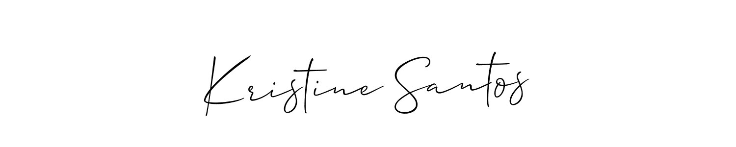 Create a beautiful signature design for name Kristine Santos. With this signature (Allison_Script) fonts, you can make a handwritten signature for free. Kristine Santos signature style 2 images and pictures png