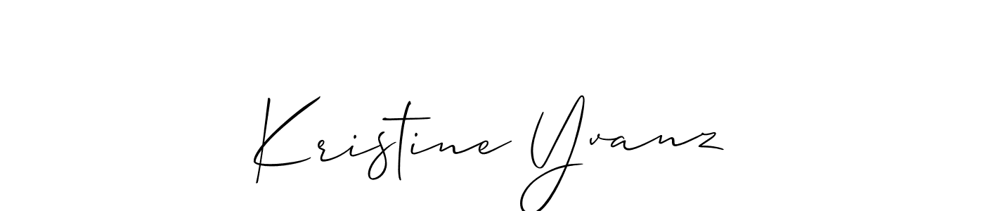 You should practise on your own different ways (Allison_Script) to write your name (Kristine Yvanz) in signature. don't let someone else do it for you. Kristine Yvanz signature style 2 images and pictures png