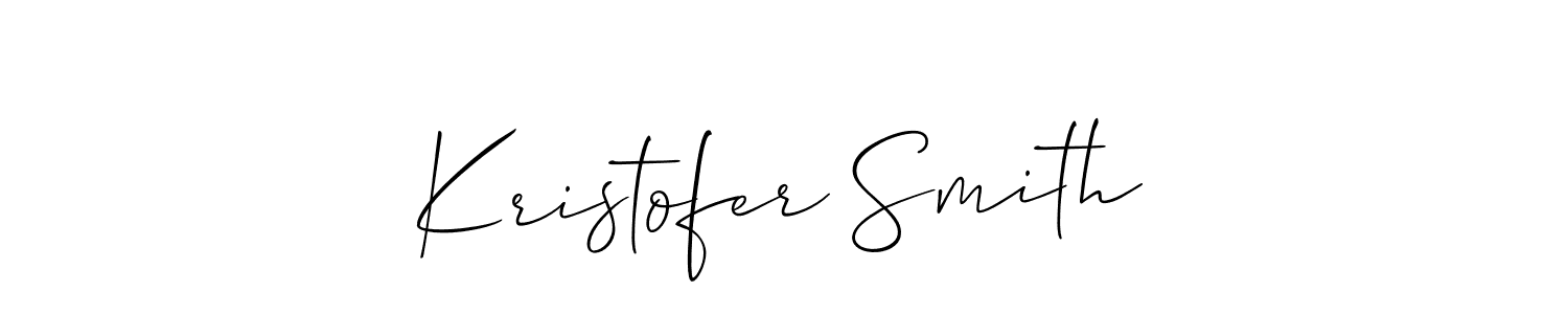 How to make Kristofer Smith name signature. Use Allison_Script style for creating short signs online. This is the latest handwritten sign. Kristofer Smith signature style 2 images and pictures png