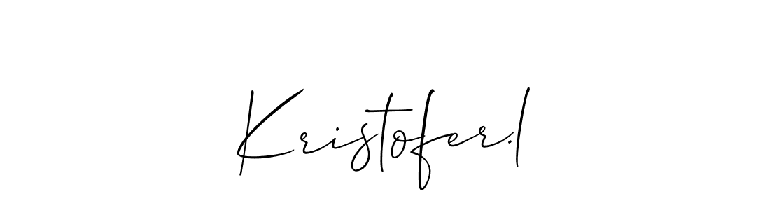 Create a beautiful signature design for name Kristofer.l. With this signature (Allison_Script) fonts, you can make a handwritten signature for free. Kristofer.l signature style 2 images and pictures png