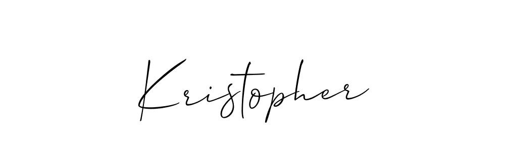 How to make Kristopher name signature. Use Allison_Script style for creating short signs online. This is the latest handwritten sign. Kristopher signature style 2 images and pictures png