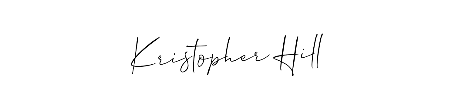 How to make Kristopher Hill signature? Allison_Script is a professional autograph style. Create handwritten signature for Kristopher Hill name. Kristopher Hill signature style 2 images and pictures png