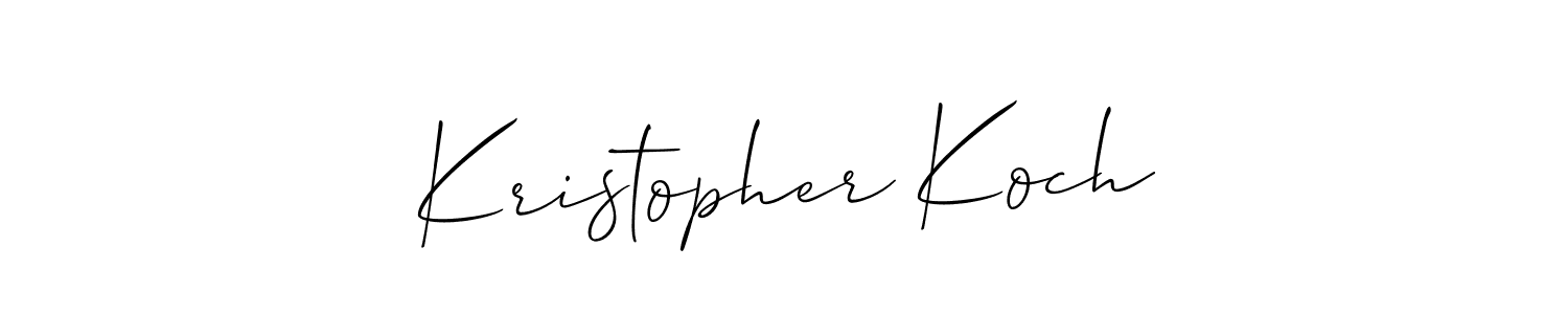 Design your own signature with our free online signature maker. With this signature software, you can create a handwritten (Allison_Script) signature for name Kristopher Koch. Kristopher Koch signature style 2 images and pictures png