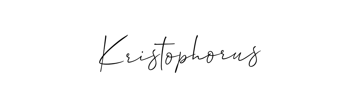 Kristophorus stylish signature style. Best Handwritten Sign (Allison_Script) for my name. Handwritten Signature Collection Ideas for my name Kristophorus. Kristophorus signature style 2 images and pictures png