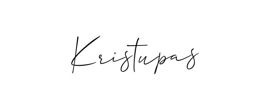 How to make Kristupas signature? Allison_Script is a professional autograph style. Create handwritten signature for Kristupas name. Kristupas signature style 2 images and pictures png