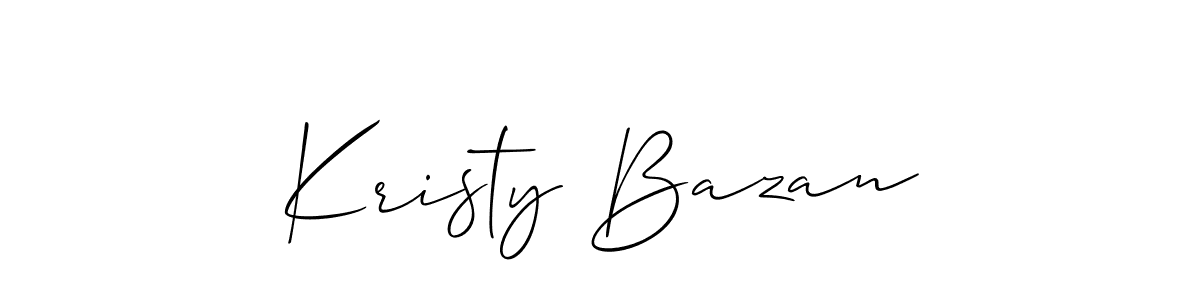 How to make Kristy Bazan name signature. Use Allison_Script style for creating short signs online. This is the latest handwritten sign. Kristy Bazan signature style 2 images and pictures png
