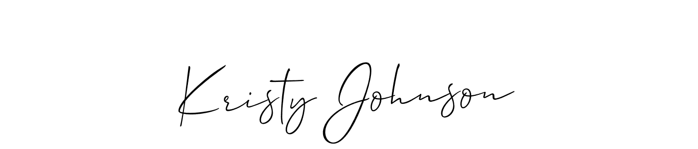 How to Draw Kristy Johnson signature style? Allison_Script is a latest design signature styles for name Kristy Johnson. Kristy Johnson signature style 2 images and pictures png