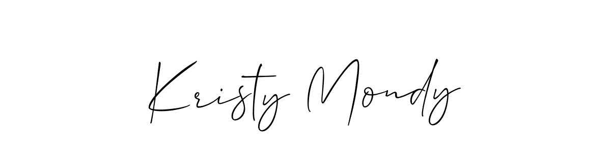 Also we have Kristy Mondy name is the best signature style. Create professional handwritten signature collection using Allison_Script autograph style. Kristy Mondy signature style 2 images and pictures png